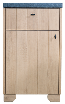 Flandria Oak Wood cupboard with single door and drawer oak